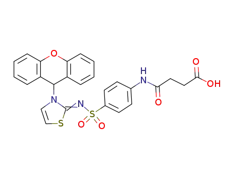 <i>N</i>-[4-(3-xanthen-9-yl-3<i>H</i>-thiazol-2-ylidenesulfamoyl)-phenyl]-succinamic acid