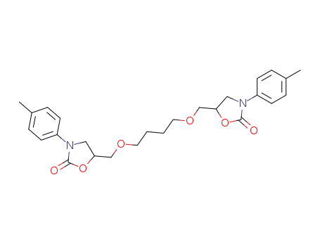 3,3'-di-<i>p</i>-tolyl-5,5'-(2,7-dioxa-octane-1,8-diyl)-bis-oxazolidin-2-one