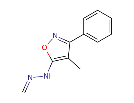 Molecular Structure of 63955-09-9 (Formaldehyde, (4-methyl-3-phenyl-5-isoxazolyl)hydrazone)