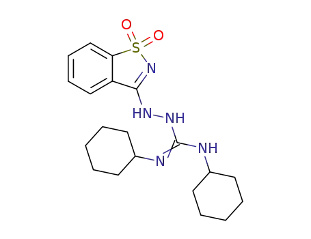 <i>N</i>-(1,1-dioxo-1<i>H</i>-1λ<sup>6</sup>-benzo[<i>d</i>]isothiazol-3-ylamino)-<i>N</i>',<i>N</i>''-dicyclohexyl-guanidine