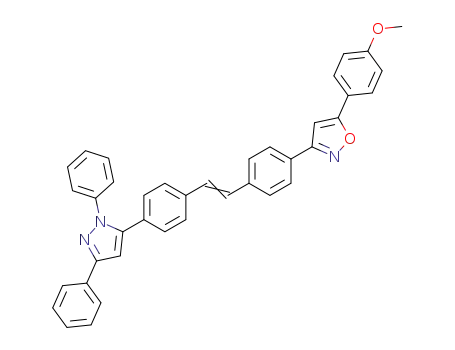 3-{4-[4-(2,5-diphenyl-2<i>H</i>-pyrazol-3-yl)-styryl]-phenyl}-5-(4-methoxy-phenyl)-isoxazole