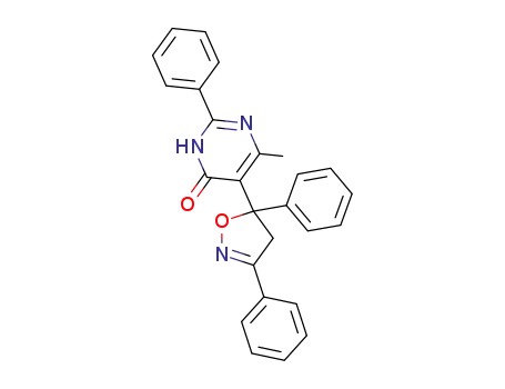 4(1H)-Pyrimidinone,
5-(4,5-dihydro-3,5-diphenyl-5-isoxazolyl)-6-methyl-2-phenyl-