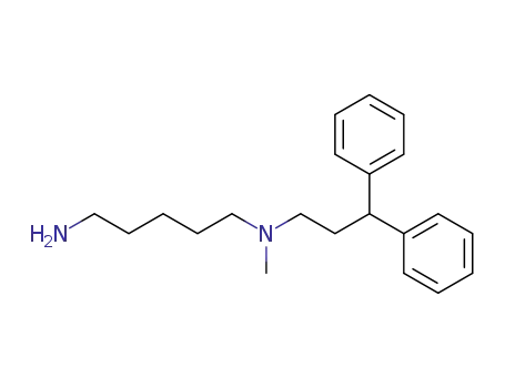 Molecular Structure of 102443-19-6 (N<sup>1</sup>-(3,3-Diphenyl-propyl)-N<sup>1</sup>-methyl-pentane-1,5-diamine)