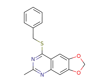 8-benzylsulfanyl-6-methyl-[1,3]dioxolo[4,5-<i>g</i>]quinazoline
