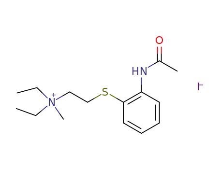Molecular Structure of 64070-80-0 (2-{[2-(acetylamino)phenyl]sulfanyl}-N,N-diethyl-N-methylethanaminium iodide)