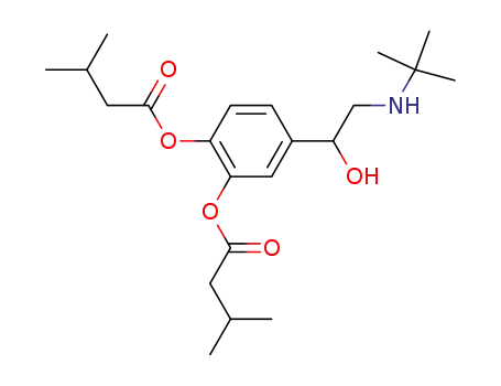 3-Methyl-butyric acid 5-(2-tert-butylamino-1-hydroxy-ethyl)-2-(3-methyl-butyryloxy)-phenyl ester