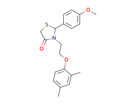 3-[2-(2,4-dimethyl-phenoxy)-ethyl]-2-(4-methoxy-phenyl)-thiazolidin-4-one