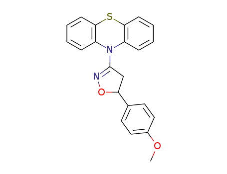 Molecular Structure of 62829-89-4 (10H-Phenothiazine, 10-[4,5-dihydro-5-(4-methoxyphenyl)-3-isoxazolyl]-)