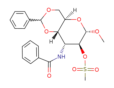 methyl 3-benzoylamino-<i>O</i><sup>4</sup>,<i>O</i><sup>6</sup>-(<i>R</i>)-benzylidene-<i>O</i><sup>2</sup>-methanesulfonyl-α-<i>D</i>-3-deoxy-altropyranoside