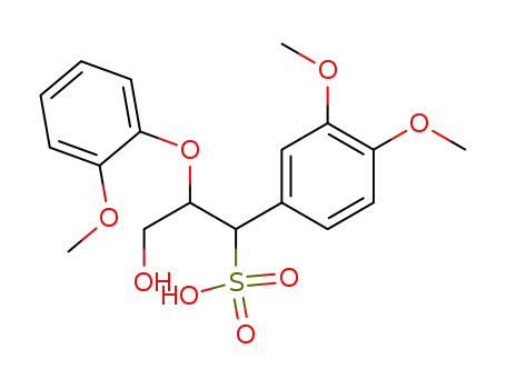 2-(2-Methoxy-phenoxy)-1-(3,4-dimethoxy-phenyl)-3-hydroxy-propan-1-sulfonsaeure