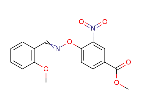 Benzoic acid, 4-[[[(2-methoxyphenyl)methylene]amino]oxy]-3-nitro-,
methyl ester