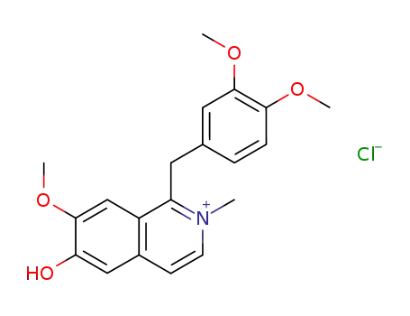 6-hydroxy-7-methoxy-2-methyl-1-veratryl-isoquinolinium; chloride