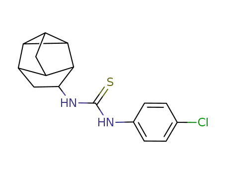 Molecular Structure of 62977-60-0 (Thiourea,
N-(4-chlorophenyl)-N'-(octahydro-1,2,4-methenopentalen-5-yl)-)