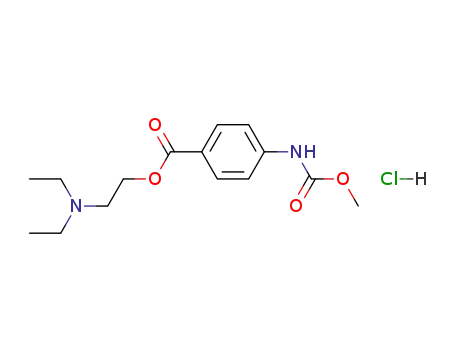 Molecular Structure of 97441-57-1 (4-methoxycarbonylamino-benzoic acid-(2-diethylamino-ethyl ester); hydrochloride)