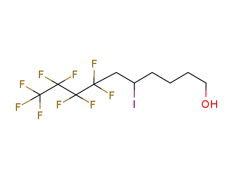 Molecular Structure of 116486-78-3 (1-Decanol, 7,7,8,8,9,9,10,10,10-nonafluoro-5-iodo-)
