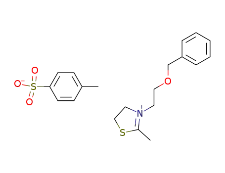 Toluene-4-sulfonate3-(2-benzyloxy-ethyl)-2-methyl-4,5-dihydro-thiazol-3-ium;