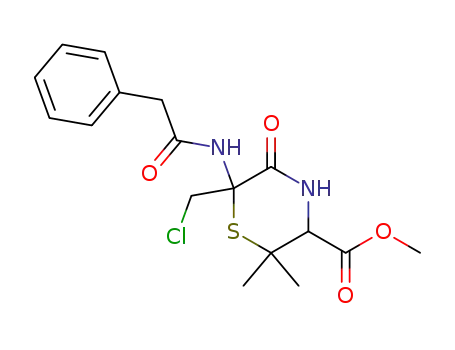 6-chloromethyl-2,2-dimethyl-5-oxo-6-(2-phenyl-acetylamino)-thiomorpholine-3-carboxylic acid methyl ester