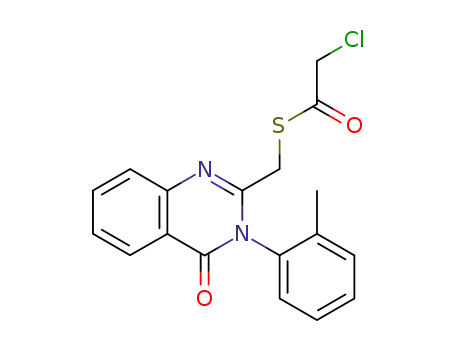 Molecular Structure of 61554-77-6 (Ethanethioic acid, chloro-,
S-[[3,4-dihydro-3-(2-methylphenyl)-4-oxo-2-quinazolinyl]methyl] ester)