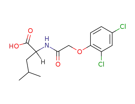 Molecular Structure of 80913-69-5 (N-[(2,4-dichlorophenoxy)acetyl]leucine)