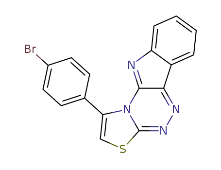 Molecular Structure of 61054-54-4 (1-(4-bromophenyl)[1,3]thiazolo[2',3':3,4][1,2,4]triazino[5,6-b]indole)