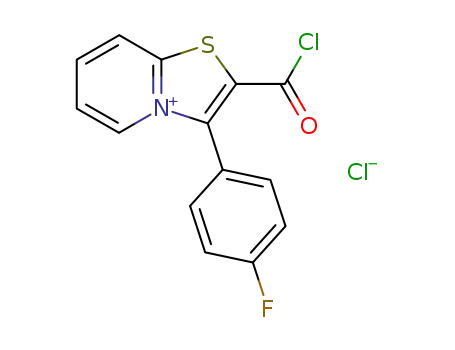 2-chlorocarbonyl-3-(4-fluoro-phenyl)-thiazolo[3,2-<i>a</i>]pyridinylium; chloride