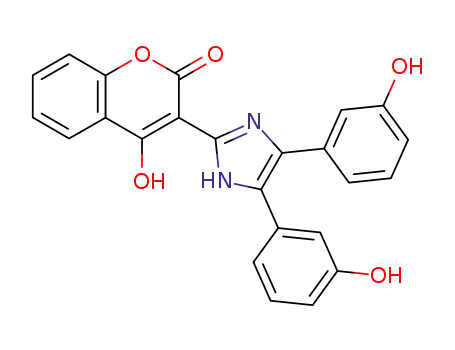3-[4,5-bis-(3-hydroxy-phenyl)-1<i>H</i>-imidazol-2-yl]-4-hydroxy-chromen-2-one