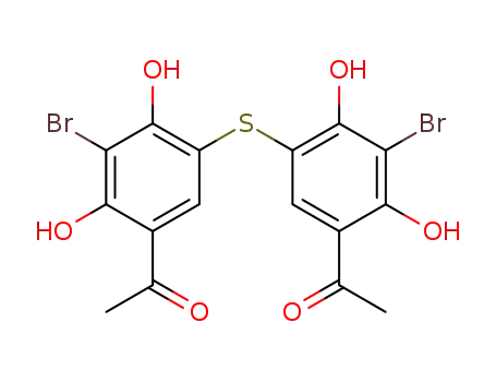bis-(5-acetyl-3-bromo-2,4-dihydroxy-phenyl)-sulfide