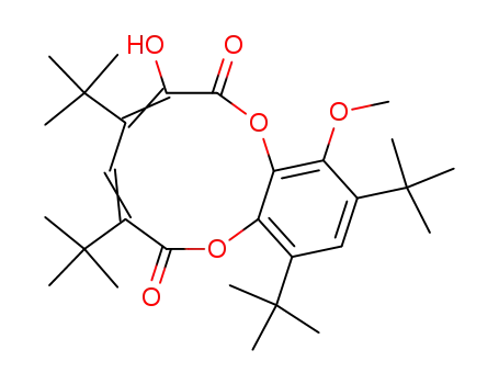 <3-Methoxy-4.6-di-tert-butyl-brenzcatechin>-<3,5-di-tert-butyl-oxalocrotonsaeure-diester>