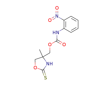 4-methyl-4-[(2-nitro-phenylcarbamoyloxy)-methyl]-oxazolidine-2-thione