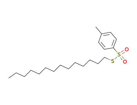 Molecular Structure of 28519-35-9 (2-(4-methylphenyl)sulfonylsulfanyltetradecane)