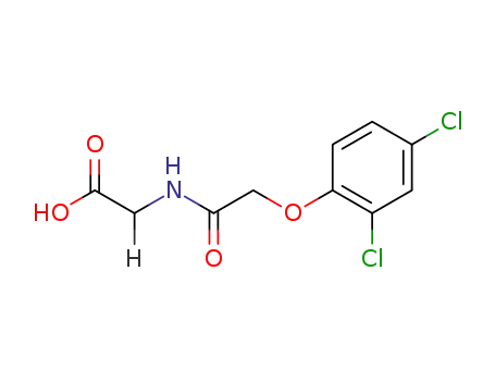 Molecular Structure of 17212-10-1 (Glycine, N-((2,4-dichlorophenoxy)acetyl)-)