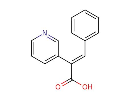 Molecular Structure of 141694-17-9 (3-Pyridineacetic acid, a-(phenylmethylene)-, (E)-)