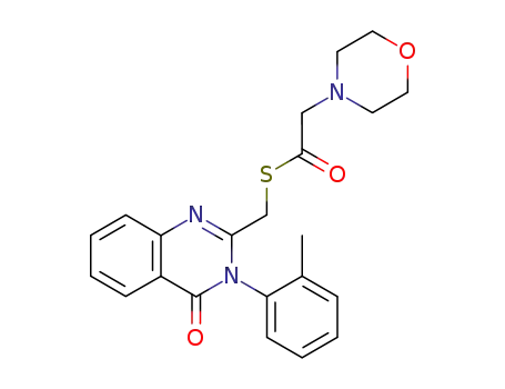 4-Morpholineethanethioic acid,
S-[[3,4-dihydro-3-(2-methylphenyl)-4-oxo-2-quinazolinyl]methyl] ester