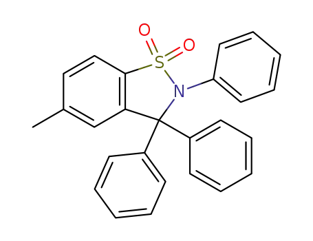Molecular Structure of 15449-02-2 (5-methyl-2,3,3-triphenyl-2,3-dihydro-1,2-benzothiazole 1,1-dioxide)