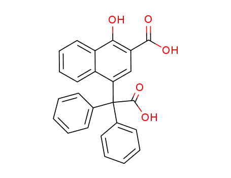 Molecular Structure of 861074-09-1 ((3-carboxy-4-hydroxy-[1]naphthyl)-diphenyl-acetic acid)