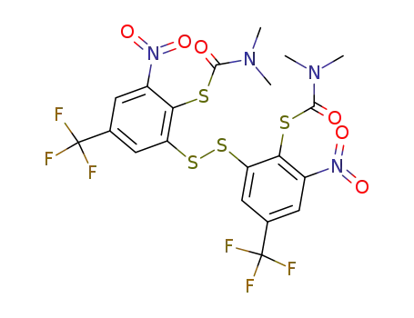 Dimethyl-thiocarbamic acid S-[2-(2-dimethylcarbamoylsulfanyl-3-nitro-5-trifluoromethyl-phenyldisulfanyl)-6-nitro-4-trifluoromethyl-phenyl] ester