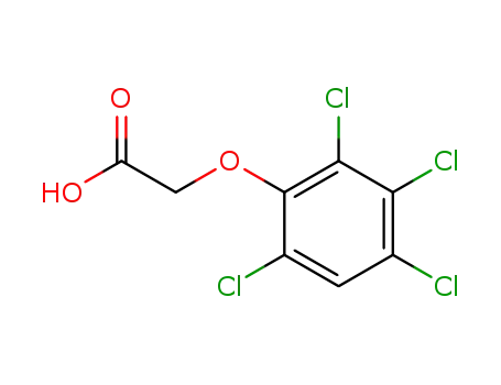 Molecular Structure of 10587-37-8 ((2,3,4,6-tetrachloro-phenoxy)-acetic acid)