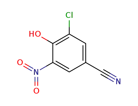 Molecular Structure of 1689-88-9 (Benzonitrile, 3-chloro-4-hydroxy-5-nitro-)