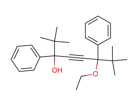Molecular Structure of 61578-69-6 (Benzenemethanol,
a-(1,1-dimethylethyl)-a-(3-ethoxy-4,4-dimethyl-3-phenyl-1-pentynyl)-)