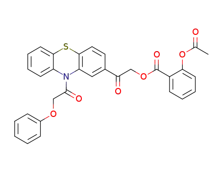2-acetoxy-benzoic acid 2-oxo-2-(10-phenoxyacetyl-10<i>H</i>-phenothiazin-2-yl)-ethyl ester