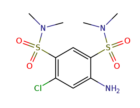 Molecular Structure of 1090-97-7 (4-amino-6-chloro-N~1~,N~1~,N~3~,N~3~-tetramethyl-1,3-benzenedisulfonamide)