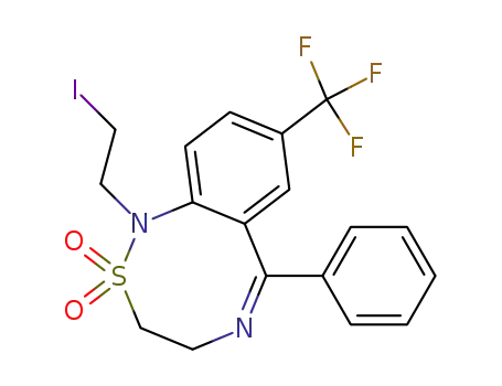 1-(2-iodo-ethyl)-6-phenyl-8-trifluoromethyl-3,4-dihydro-1<i>H</i>-benzo[<i>c</i>][1,2,6]thiadiazocine 2,2-dioxide