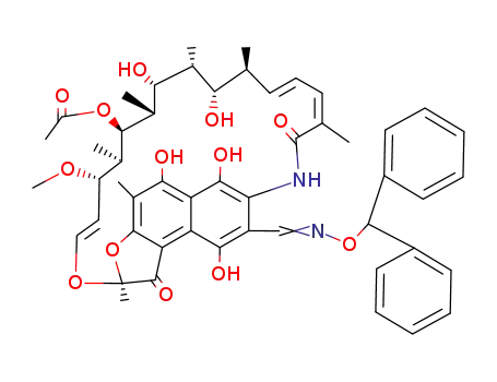 Molecular Structure of 38330-15-3 (3-[[(Diphenylmethoxy)imino]methyl]rifamycin)
