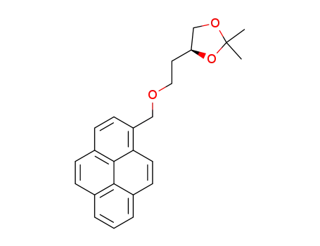 Molecular Structure of 753479-82-2 ((S)-2,2-dimethyl-4-[2-(pyren-1-ylmethoxy)ethyl]-[1,3]dioxolane)