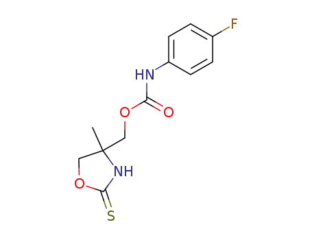 4-[(4-fluoro-phenylcarbamoyloxy)-methyl]-4-methyl-oxazolidine-2-thione