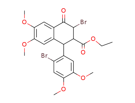3-bromo-1-(2-bromo-4,5-dimethoxy-phenyl)-6,7-dimethoxy-4-oxo-1,2,3,4-tetrahydro-[2]naphthoic acid ethyl ester