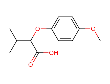 Molecular Structure of 63403-26-9 (Butanoic acid, 2-(4-methoxyphenoxy)-3-methyl-)