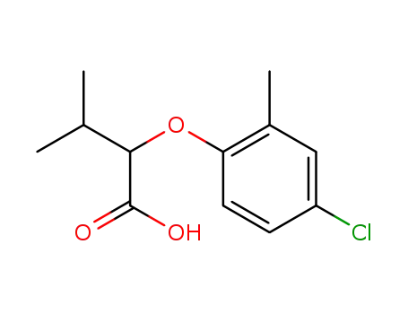 Molecular Structure of 63403-45-2 (Butanoic acid, 2-(4-chloro-2-methylphenoxy)-3-methyl-)