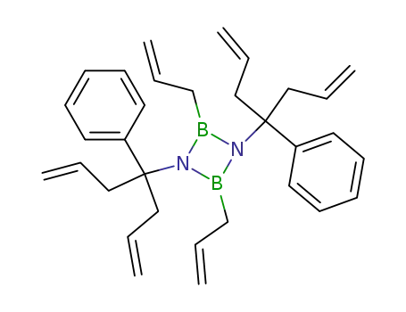 2,4-Diallyl-1,3-bis-(1-allyl-1-phenyl-but-3-enyl)-[1,3,2,4]diazadiboretidine