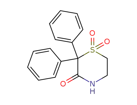 Molecular Structure of 14292-53-6 (6,6-diphenylthiomorpholin-3-one 1,1-dioxide)